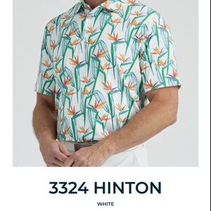 Bermuda Sands ApparelWhite Tropical Print Men's Shirt